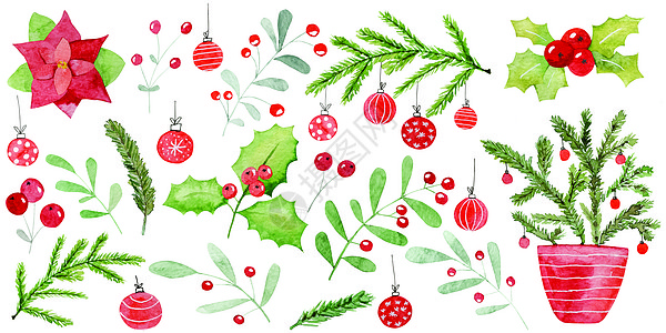 新年圣诞套餐展示艺术风格松树明信片季节假期问候语礼物卡片图片