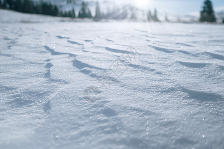 雪纹理 新鲜的雪纹理背景 冬季背景与雪堆和模糊景观 下载图片图片