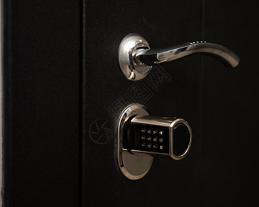门上装有锁的公寓 没有钥匙的入口键盘房子检测住宅酒店安全按钮犯罪控制开锁图片