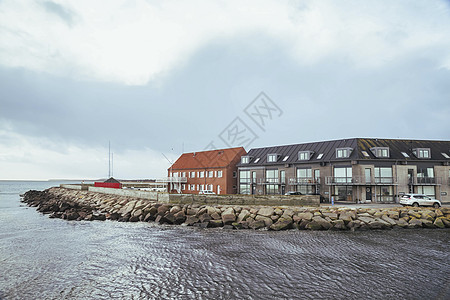 丹麦北海沿岸美丽的港口城市 位于丹麦北海海岸图片