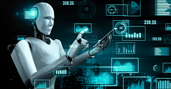 由AI机器人humilomos使用机器学习来控制未来金融技术l动物加密科学商业利润软件数据电脑市场经济图片