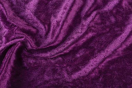 美丽的紫色丝缎背景 闪亮织物上的柔软褶皱 生日 圣诞节 情人节 豪华背景与文本 设计 网页横幅的复制空间布料纺织品材料网络纪念日背景图片