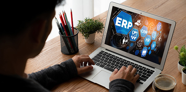 适用于现代企业的 ERP 企业资源规划软件项目解决方案桌子金融职场数据管理小时顾客营销图片