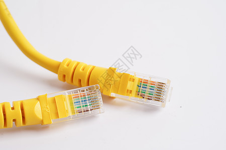 Lan电缆互联网连接网络 rj45连接器Ethernet电缆防火墙服务器港口技术电脑带宽力量绳索纤维金属图片