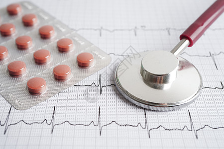 心电图ECG的立体透视器 包括药物 心脏波 心脏病发作 心动报告药品测试记录攻击情况工具打印韵律诊所生活图片