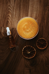 生土木背景 美容和护肤产品上的柑橘和蜜橙色体洗涤罐小样护理乡村皮肤橙子香味手工肥皂草药草本植物图片