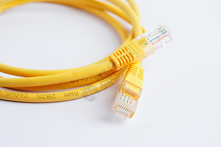 Lan电缆互联网连接网络 rj45连接器Ethernet电缆办公室电脑数据速度金属纤维港口硬件局域网力量图片