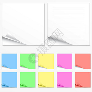 不同颜色的空白纸垫图片