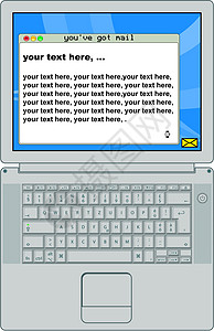 膝上型屏幕邮件工作站灰色电子桌面互联网笔记本工作监视器图片