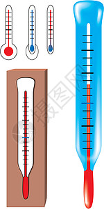 矢量温度计医院卫生保健温度仪表插图药品天气展示酒吧图片
