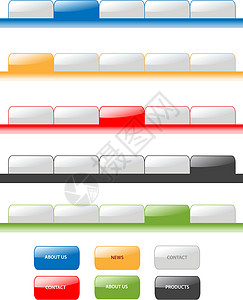 一套矢量现代导航标签水体风格 Web 2 0 Differe图片