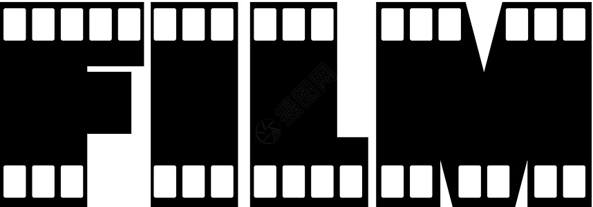 胶片空白屏幕电影边界黑色夹子镜头字母视频正方形图片