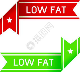 低脂肪食物角标签图片