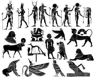 - 古埃及各种主题的矢量图片