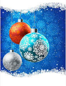 EPS 8 蓝色大蓝圣诞卡图片