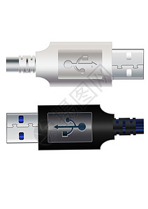 USB电缆 矢量插图图片