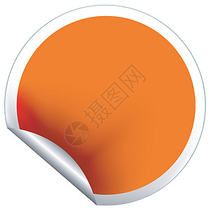 橙色标签电脑曲线角落橙子团体插图塑料价格营销卷曲图片