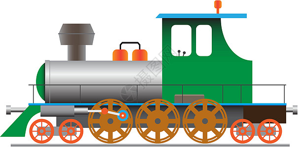蒸汽机车 - 矢量 Eps8图片