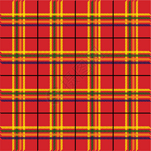 Tartan 纹质桌子餐厅织物菜单红色食物插图检查邀请函晚宴图片