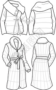 脱衣女士夹克草图绗缝服装制造业纺织品素描生活织物商业购物图片