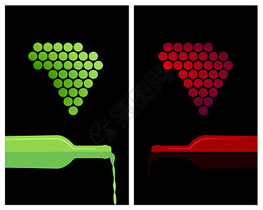 波尔多葡萄酒白葡萄和红葡萄红色白酒酒瓶酒吧酒杯菜单酒窖玫瑰黑色餐厅设计图片