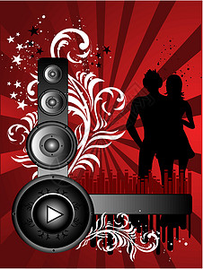 Grunge 音乐背景力量工艺夜店频率均衡器光盘夹子低音技术庆典图片