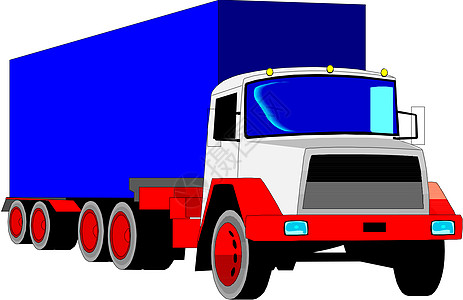 矢量交付货运卡车服务驾驶雨棚司机车辆拖拉机运输发动机金属汽油图片