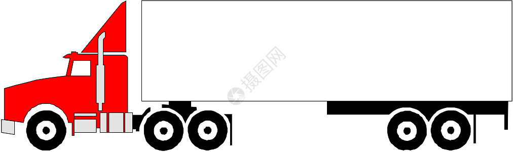 矢量交付货运卡车金属服务小路货物拖拉机货车商业船运插图车轮图片
