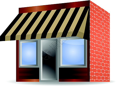 矢量孵化餐厅长方形杂货店遮阳棚庇护所控制板店面角落房子框架图片