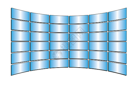 含梯度的矢量蓝色电视监视器图片