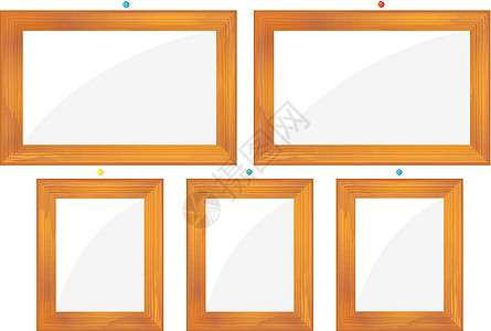 木木框架指甲木板长方形艺术品矩形插图木头相框装饰风格图片
