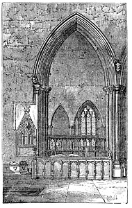 多尔切斯特修道院装饰的哥特式拱门遗产教会打印崇拜石头绘画英语历史性窗户艺术品图片