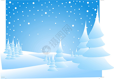 冬季风景庆典冻结薄片雪花草地时间假期蓝色插图季节图片