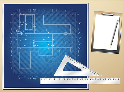 绘图计划建筑背景设计背景构造技术房子房间绘画建筑师工程蓝色插图地面图片