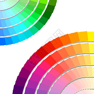 颜色频谱调色盘坡度绘画染色画家彩虹圆圈光谱插图收藏图表图片