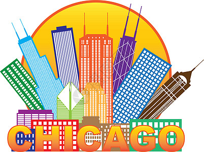 芝加哥市天线颜色在圆圈内说明图片