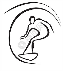 冲浪  男人冲浪符号设计图片