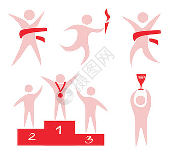 体育 竞赛 胜利标志和符号集图片