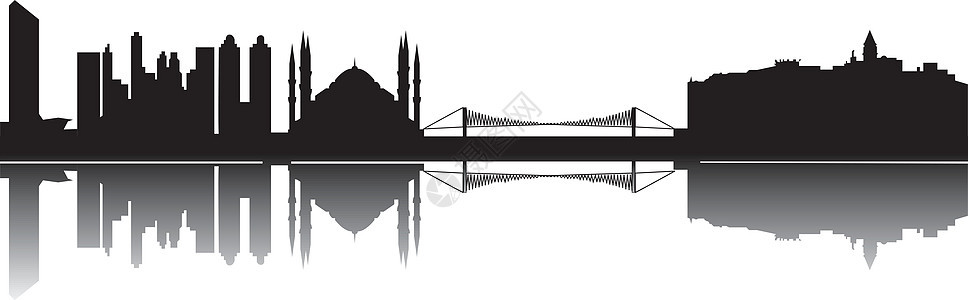 伊斯坦布尔天际插图反射商业旅游假期火鸡花园城市宗教地标图片