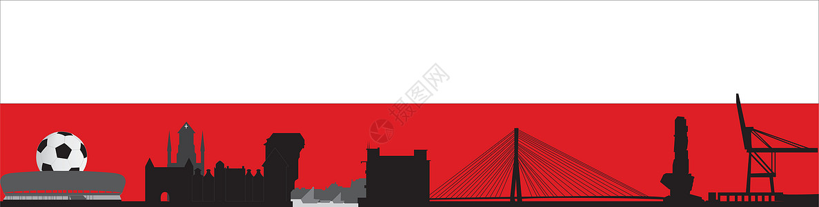2012年欧洲足球锦标赛城市之一的 Gdansk 极地天空线纪念碑景观宗教旅游吸引力地标抛光历史性游客住房图片