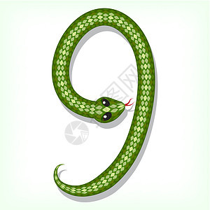 蛇形字体 Digit 9图片