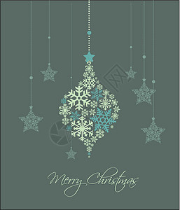 圣诞节背景派对插图框架装饰假期季节问候语风格蓝色墙纸图片