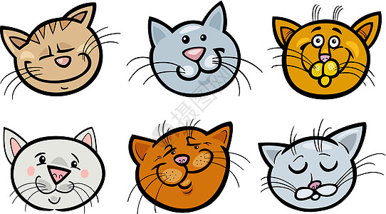 卡通滑稽猫头套猫科人物虎斑吉祥物鼠标绘画快乐条纹小猫漫画图片