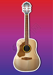 吉他插画观众音乐娱乐演员乐器笔记绘画插图独奏者艺术品图片