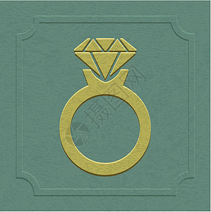 被刺穿的婚礼或订婚戒指符号图片