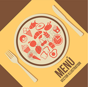 健康食品菜单食谱面包蔬菜服务框架插图烹饪小吃餐厅图片