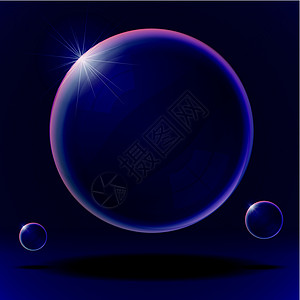 黑蓝背景的肥皂泡泡蓝色液体飞行团体正方形玻璃泡沫折射水滴乐趣图片