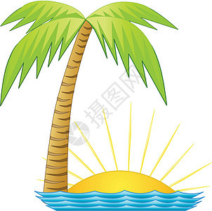 棕榈树和暑假图片