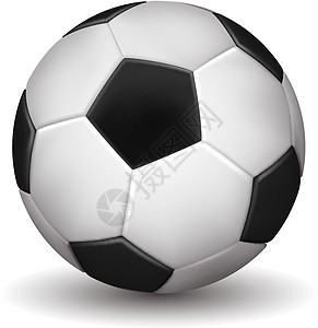 经典足球素材足球球乐趣闲暇白色皮革运动插图球形娱乐圆形黑与白设计图片
