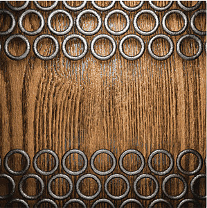 金属和木材背景床单艺术木头木板材料控制板框架盘子插头炼铁图片